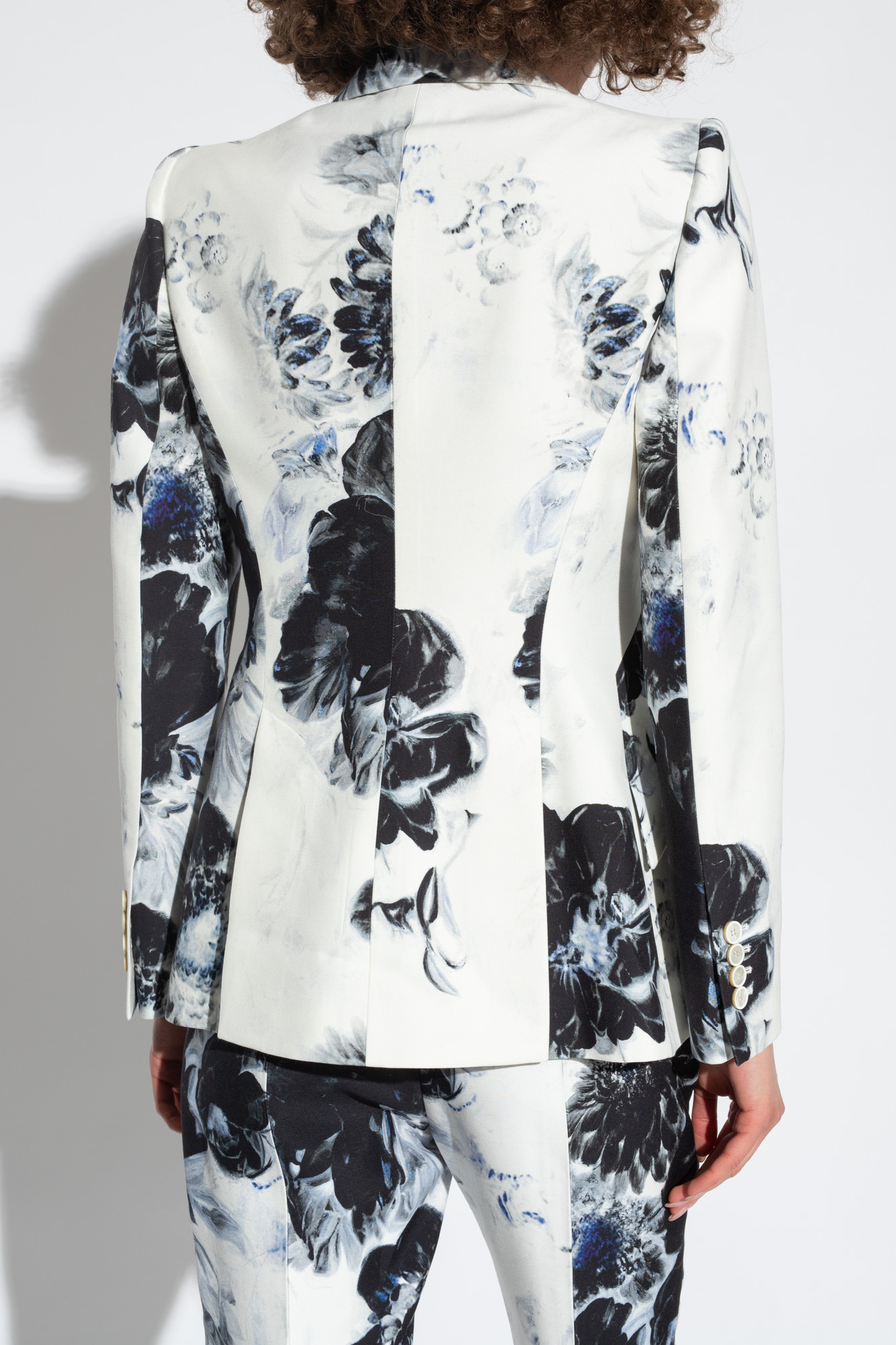 White Blazer with floral motif Alexander McQueen White Blazer with floral motif Alexander McQueen